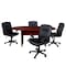 Flash Furniture Oval 35" W, 72" L, 29.5" H, Laminate Top, Red BLN-6GCMHGX000-BK-GG - alternate 3